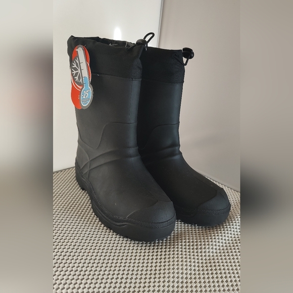 Wonder Nation Winter Boots Boys Size 3 String closure Waterproof slip resistant - Picture 1 of 7